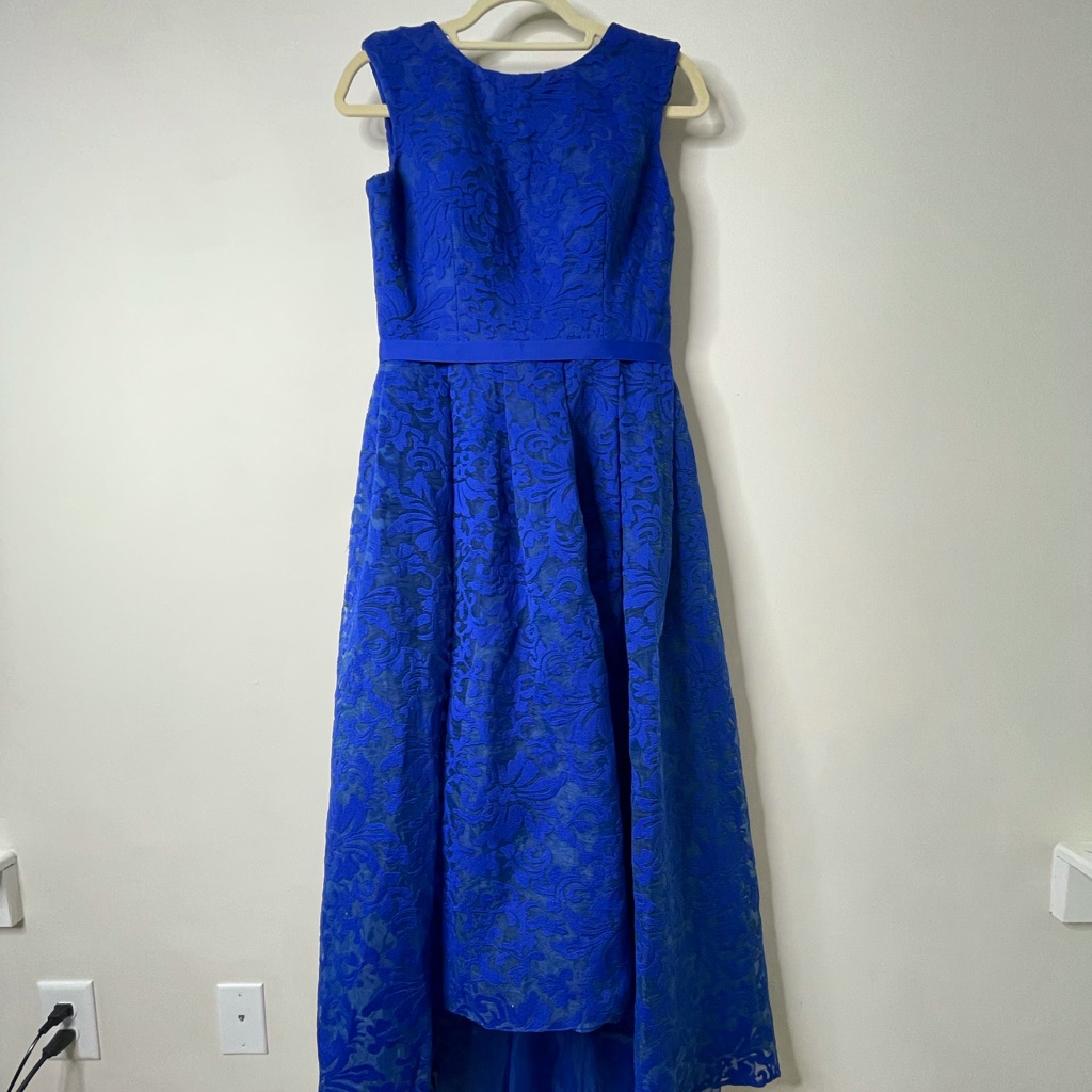 Js Collections Blue Hi-Low Evening Gown Women's 10*